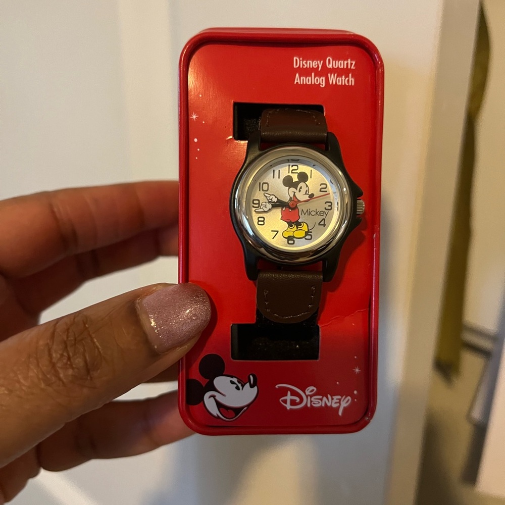 Never Worn! Classic Mickey Mouse Watch - Timeless Brown Leather band